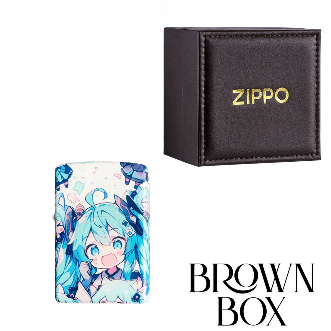 Hatsune Miku 3D Zippo Lighter – Custom Anime Design