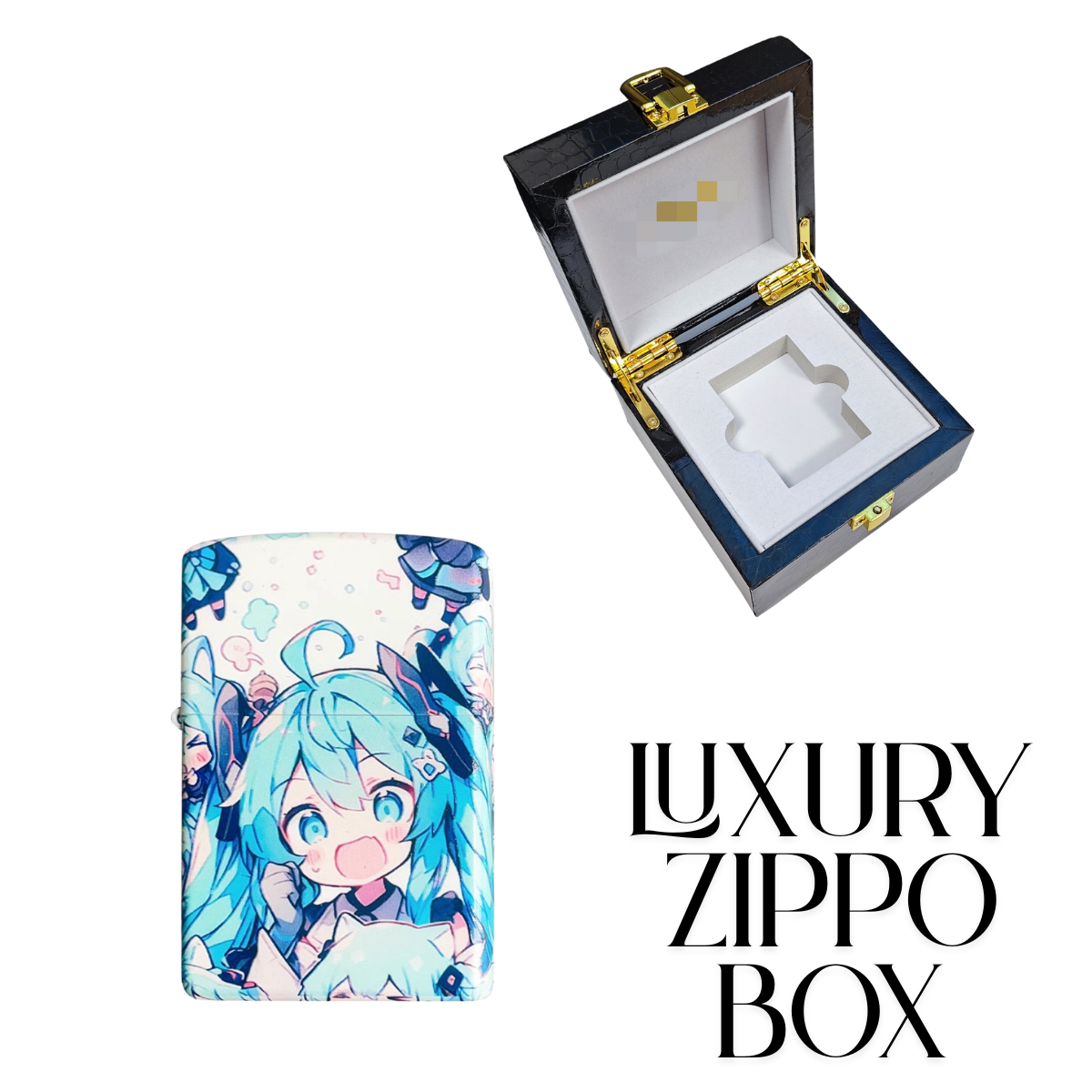 Hatsune Miku 3D Zippo Lighter – Custom Anime Design