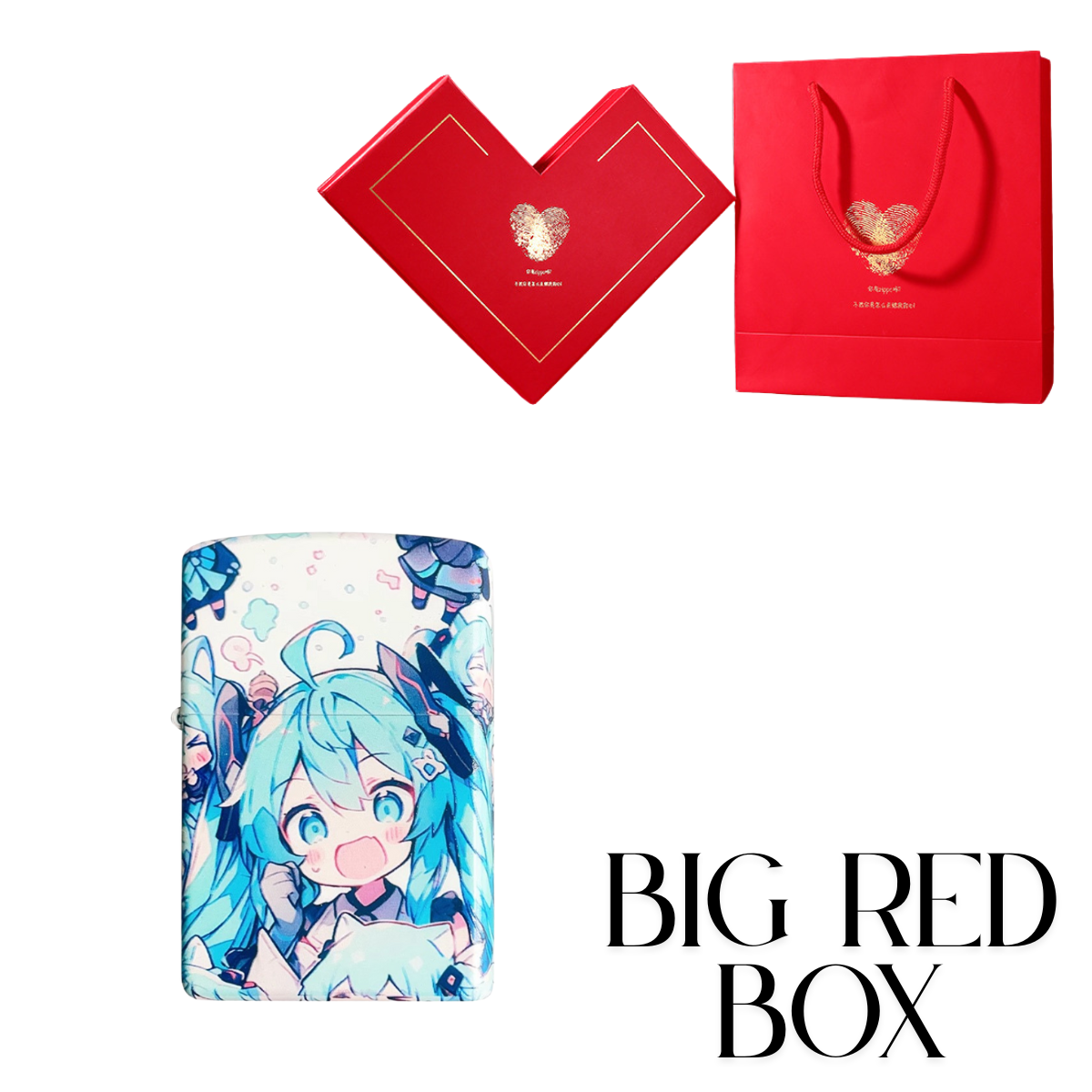 Hatsune Miku 3D Zippo Lighter – Custom Anime Design