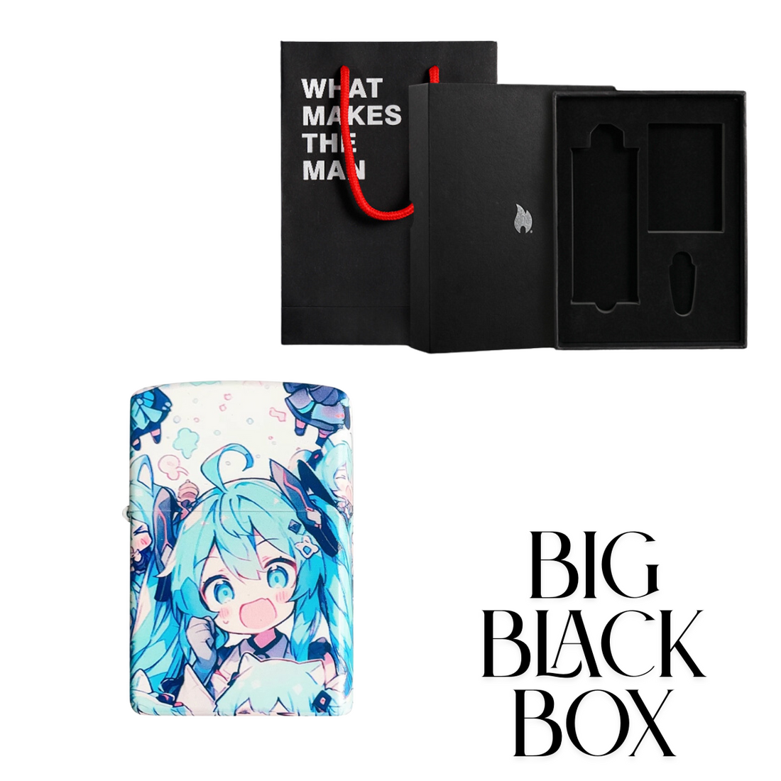 Hatsune Miku 3D Zippo Lighter – Custom Anime Design