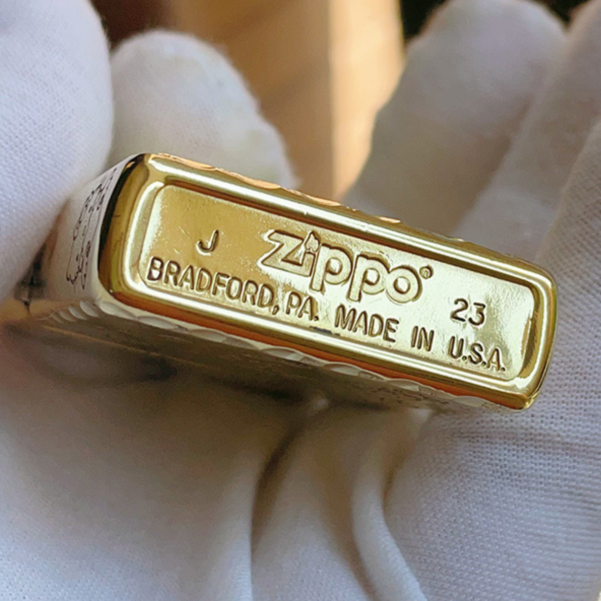 H.e.llo K.i.tt.y Zippo Lighter Deep Engraved Gold Chrome Finish