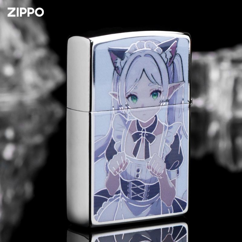 Frieren Color Printed Zippo Lighter – Custom Anime Design