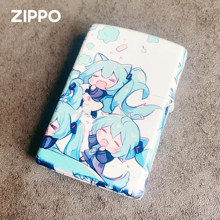 Hatsune Miku 3D Zippo Lighter – Custom Anime Design