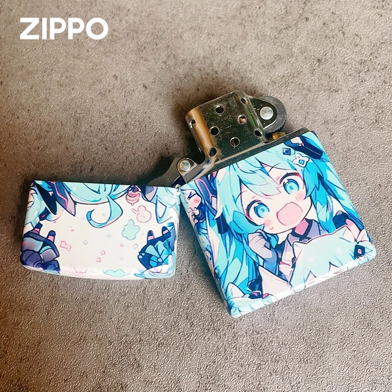 Hatsune Miku 3D Zippo Lighter – Custom Anime Design