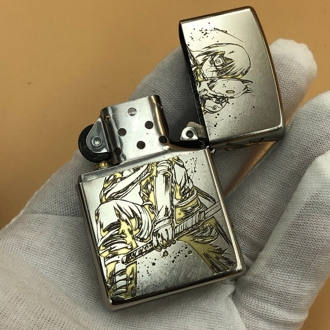 Itachi Uchiha Zippo Lighter – 4-Sided Deep Engraved with Clan Symbols