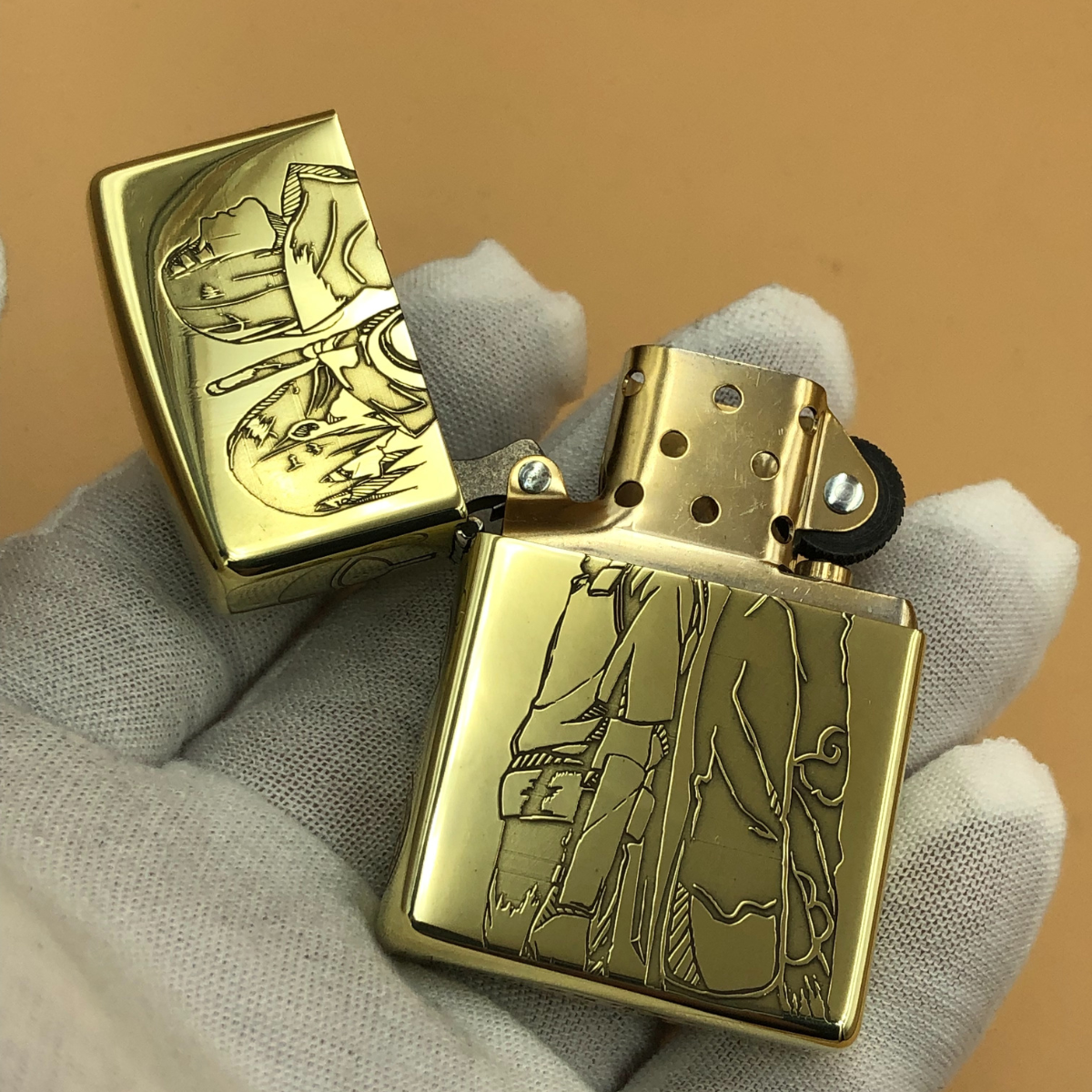 Itachi Uchiha Custom Engraved Lighter – Model 254B Copper | Deep Engraving |Armor and Standard Versions
