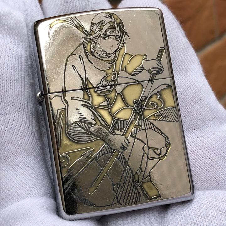 Itachi Uchiha Zippo Lighter – Deep Engraved by Moklax | Naruto Anime Gift for Boyfriend