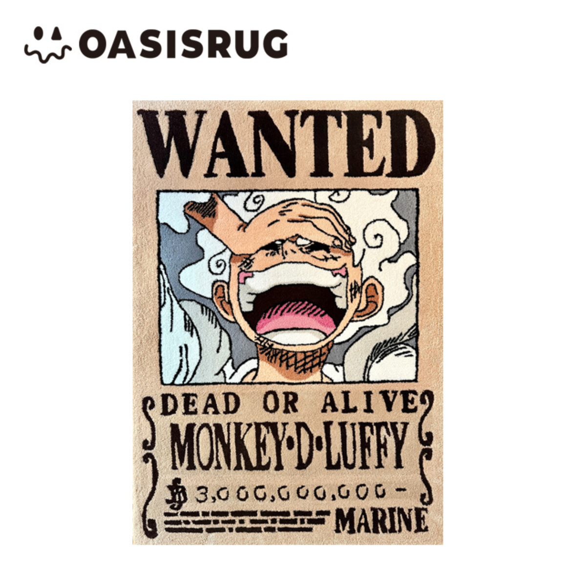 Pre Sale / Made to oder One Piece Luffy Wanted Rug – Handmade Tufted Anime Carpet