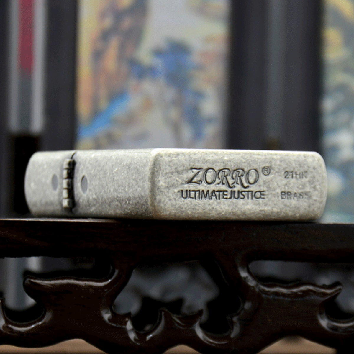 O.ne P.ie.ce Lu.ff.y Wanted Poster Lighter Antique Silver Zorro Lighter