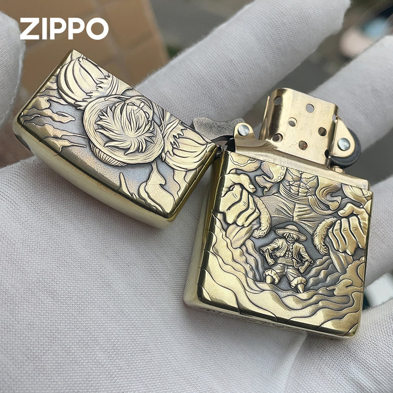 Lu.ff.y O.ne Pie.ce 3D Relief Zippo Lighter - Anime Windproof Collectible