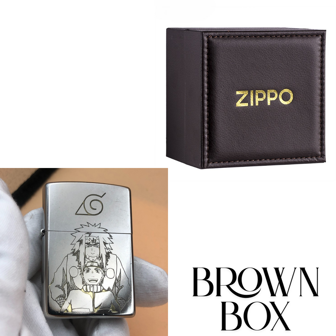 N.a.r.u.t.o Zippo Lighter Classic Street Chrome – Deep Engraved Ji.r.a.i.y.a & N.a.r.u.t.o