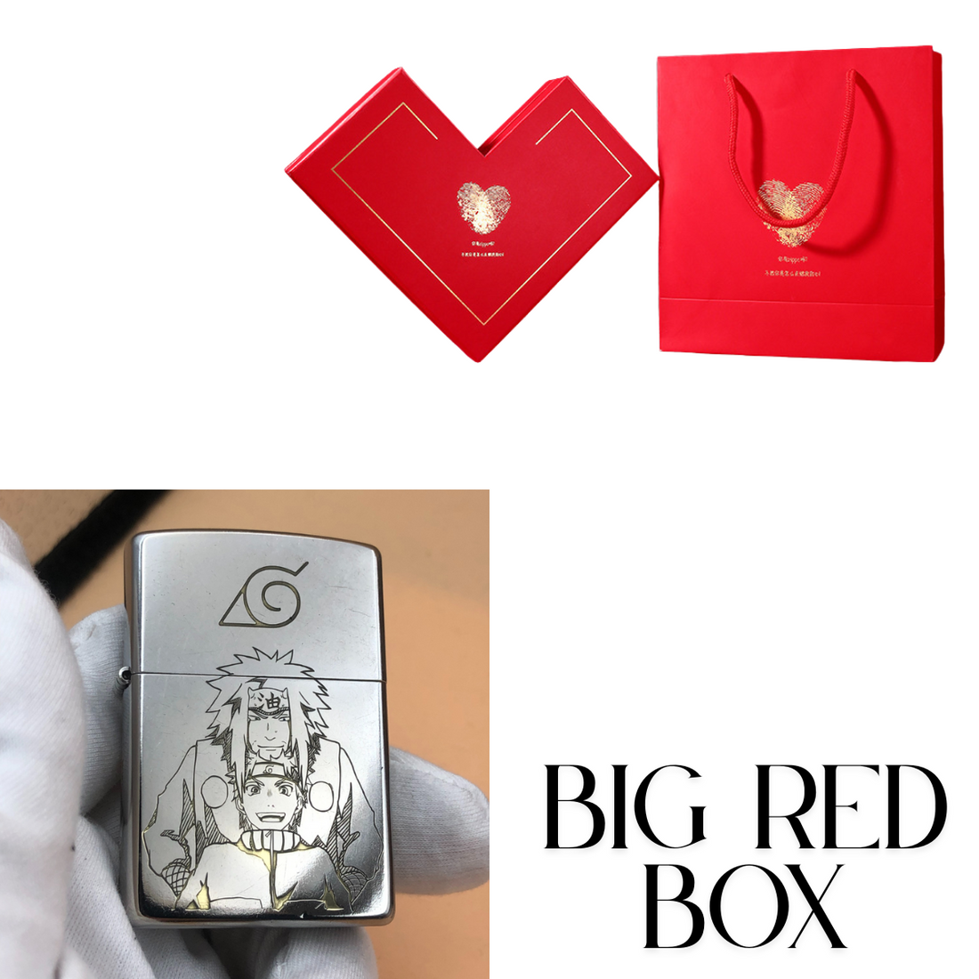 N.a.r.u.t.o Zippo Lighter Classic Street Chrome – Deep Engraved Ji.r.a.i.y.a & N.a.r.u.t.o