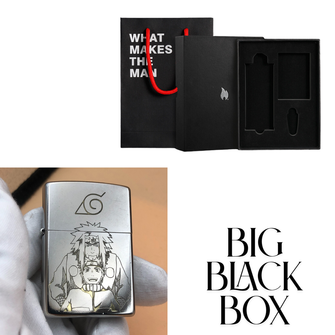 N.a.r.u.t.o Zippo Lighter Classic Street Chrome – Deep Engraved Ji.r.a.i.y.a & N.a.r.u.t.o