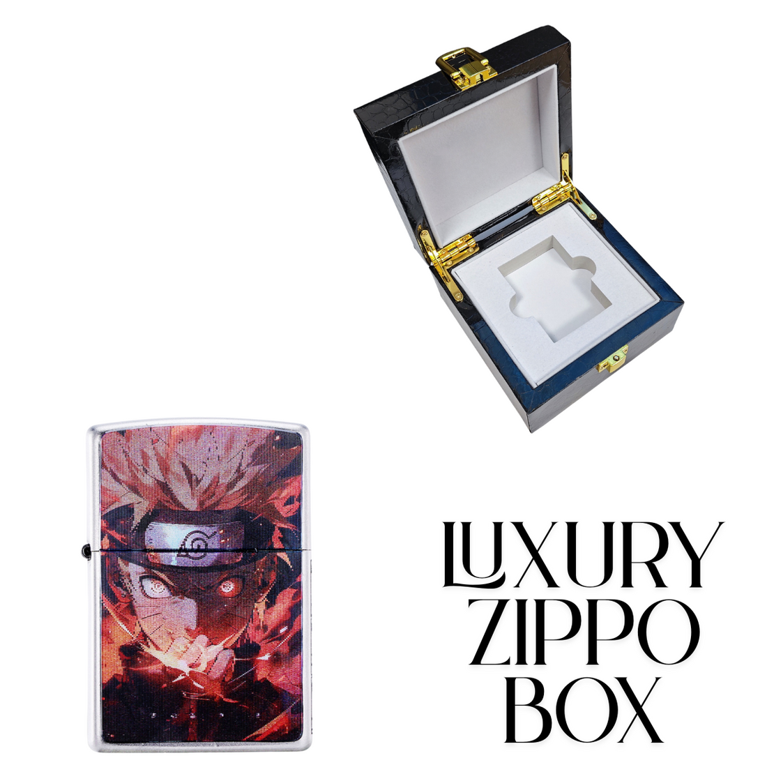 Anime Zippo Lighter - Na.ru.to 3D Flip Design | Naruto Lenticular Cover