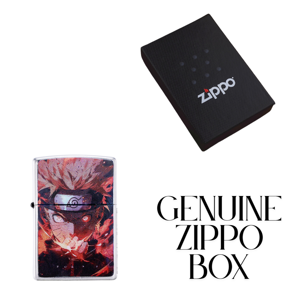 Anime Zippo Lighter - Na.ru.to 3D Flip Design | Naruto Lenticular Cover