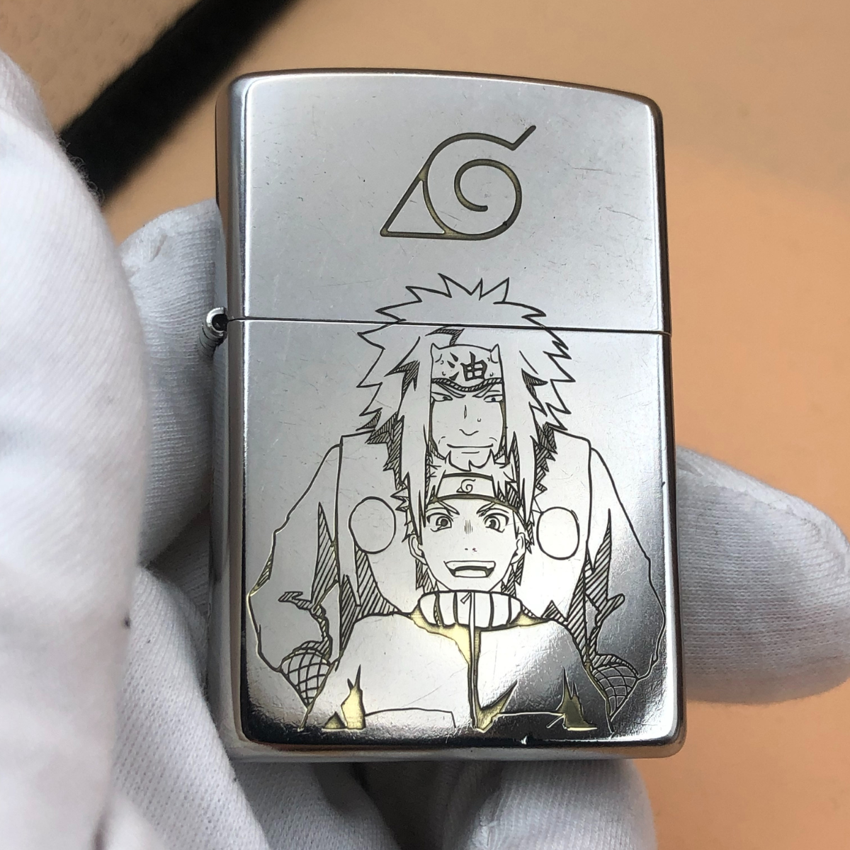 N.a.r.u.t.o Zippo Lighter Classic Street Chrome – Deep Engraved Ji.r.a.i.y.a & N.a.r.u.t.o