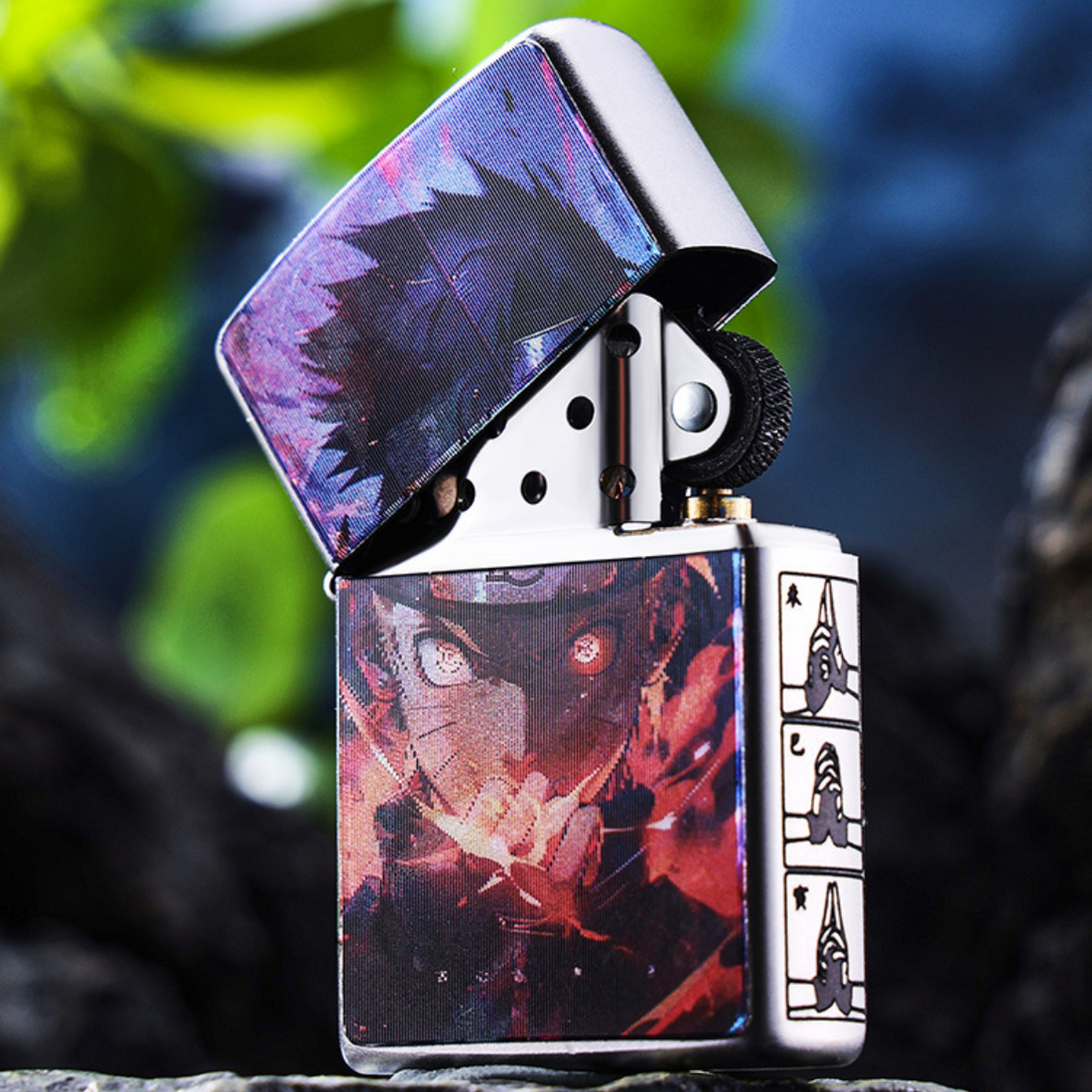 Anime Zippo Lighter - Na.ru.to 3D Flip Design | Naruto Lenticular Cover