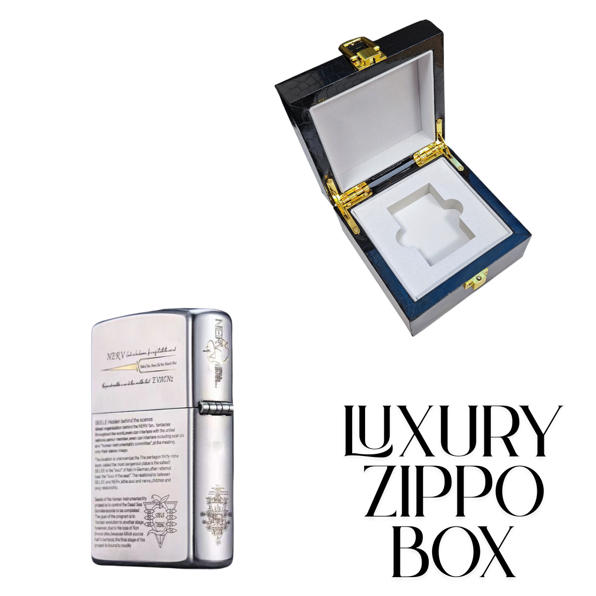 Neon Genesis Evangelion Deep Carved Zippo Lighter - Premium Anime Collectible