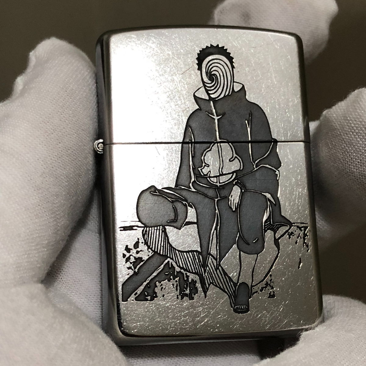 Obito Uchiha Zippo Classic Street Chrome Lighter | Naruto Anime Gift for Boyfriend