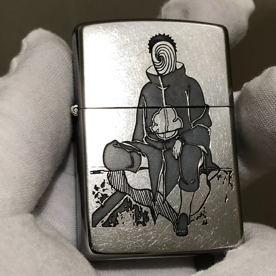 Obito Uchiha Zippo Classic Street Chrome Lighter | Naruto Anime Gift for Boyfriend