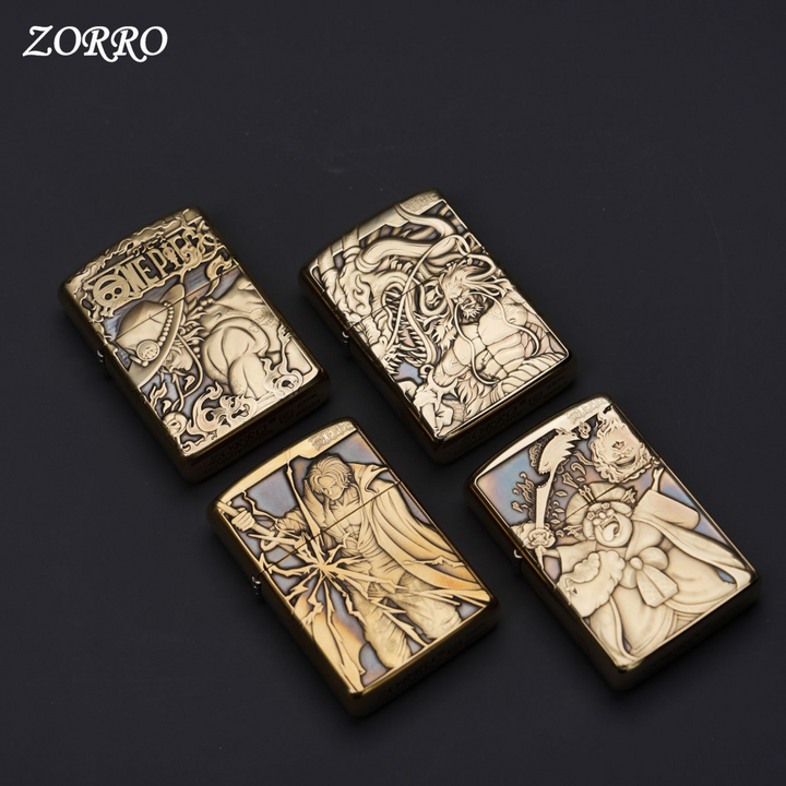 O.n.e Pi.ec.e 3D Engraved Brass Lighters Collection - Custom Anime Gifts for Collectors