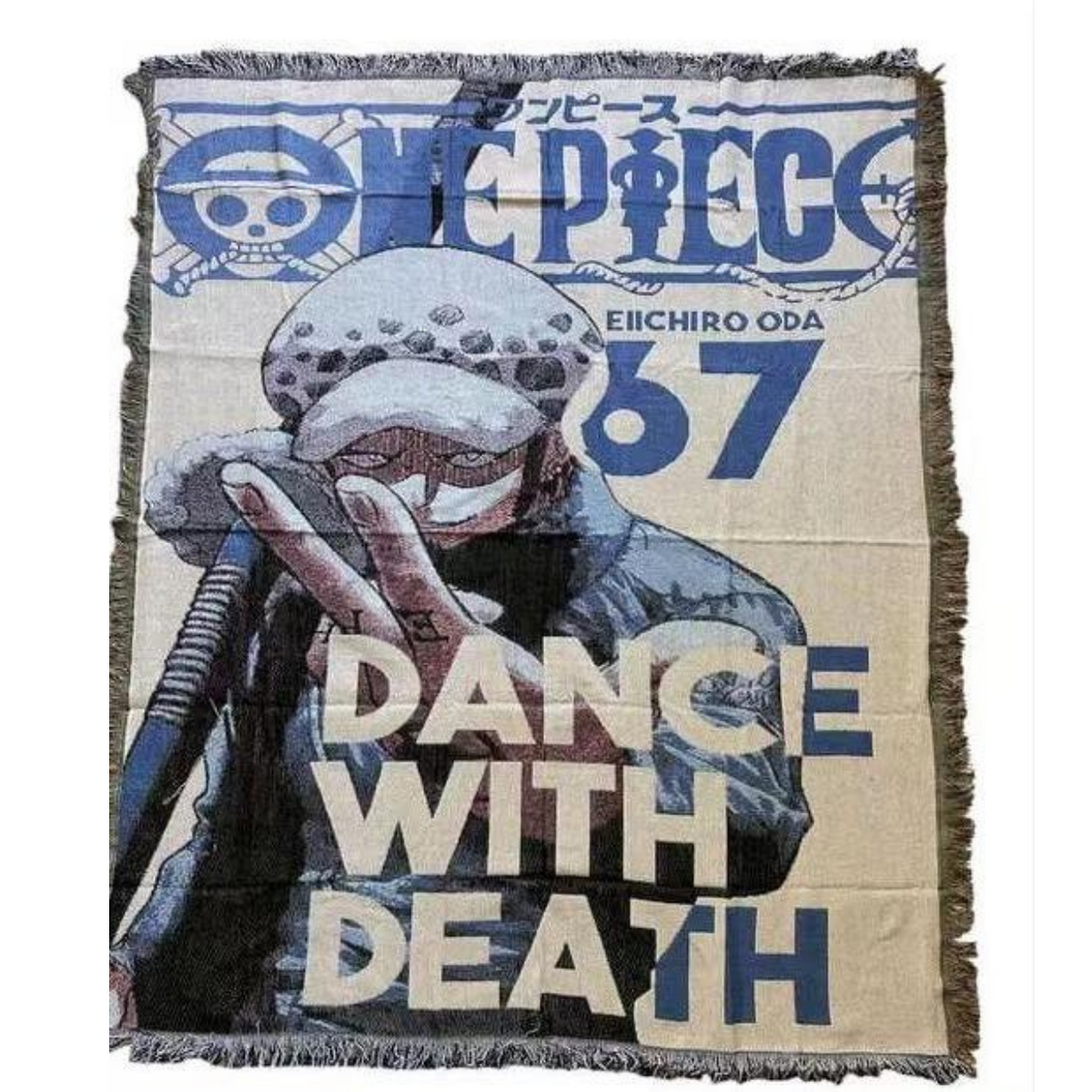 O.n.e P.i.e.c.e Woven Blanket – Anime Throw with L.u.f.f.y & Crew, Decorative & Cozy