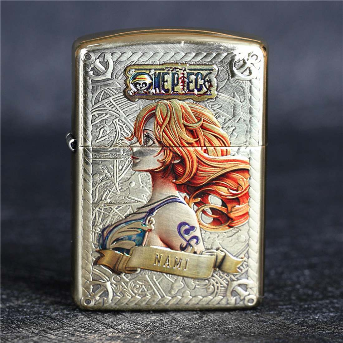 O.n.e P.ie.ce Zippo Lighter – 3D Relief & Hand-Painted