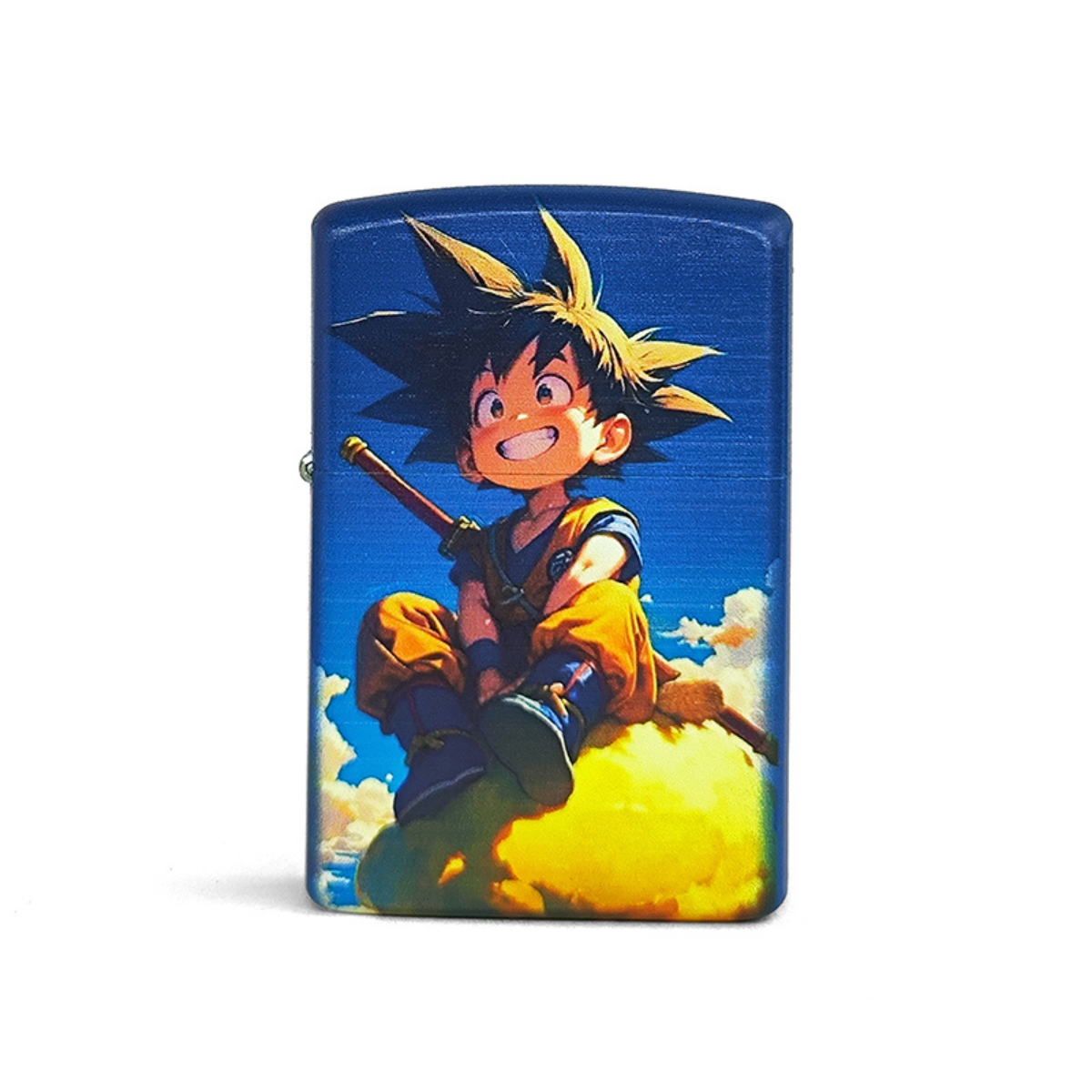 Front view of Zorro lighter with printed Dragon Ball Goku design, vibrant anime collectible for fans