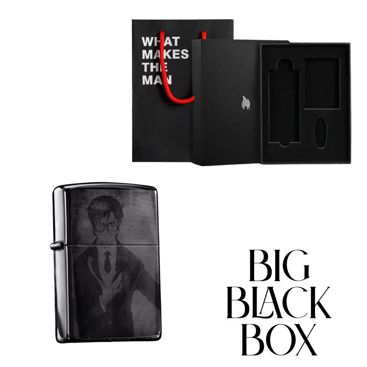 Parasite Anime Zippo Lighter Two-Sided Engraved Black Ice