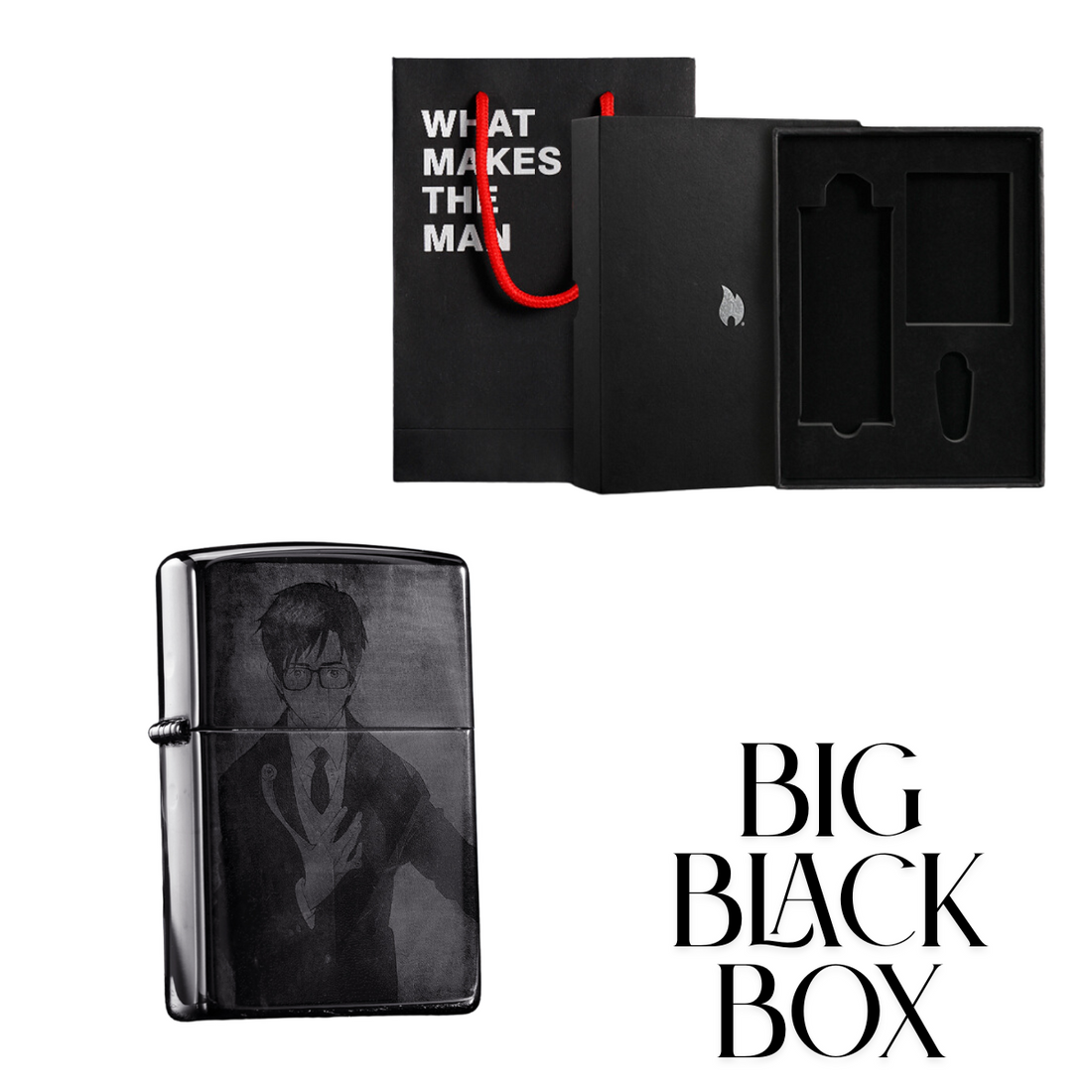 Parasite Anime Zippo Lighter Two-Sided Engraved Black Ice