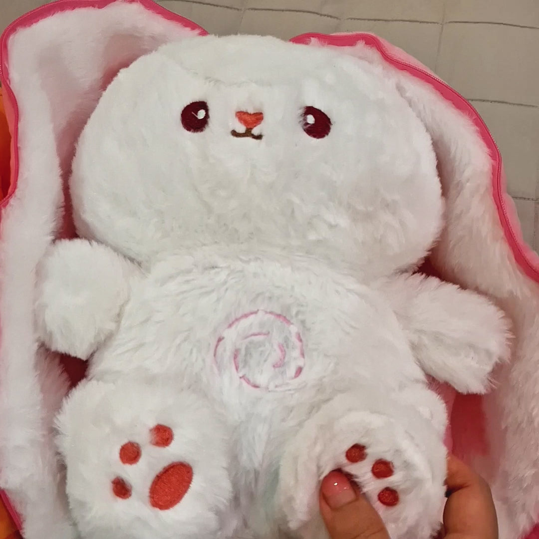 Adorable Fluffy Breathing Strawberry Rabbit: Lifelike, Soft, and Cuddly Companion