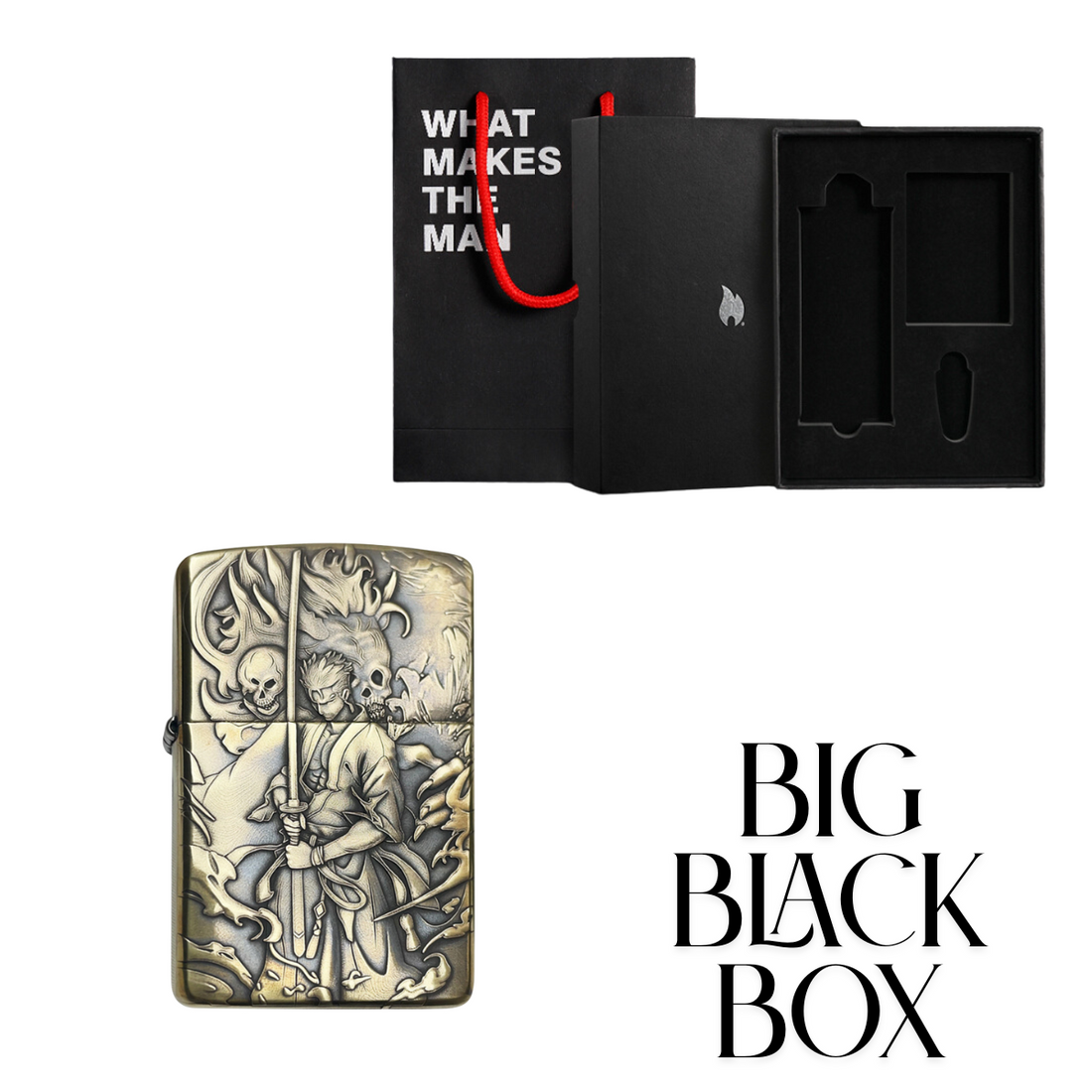 Ro.ro.n.oa Zo.ro O.ne P.ie.ce 3D Zippo Lighter – Pure Copper Samurai Relief, Windproof Kerosene Refillable Collectible Gift for Men