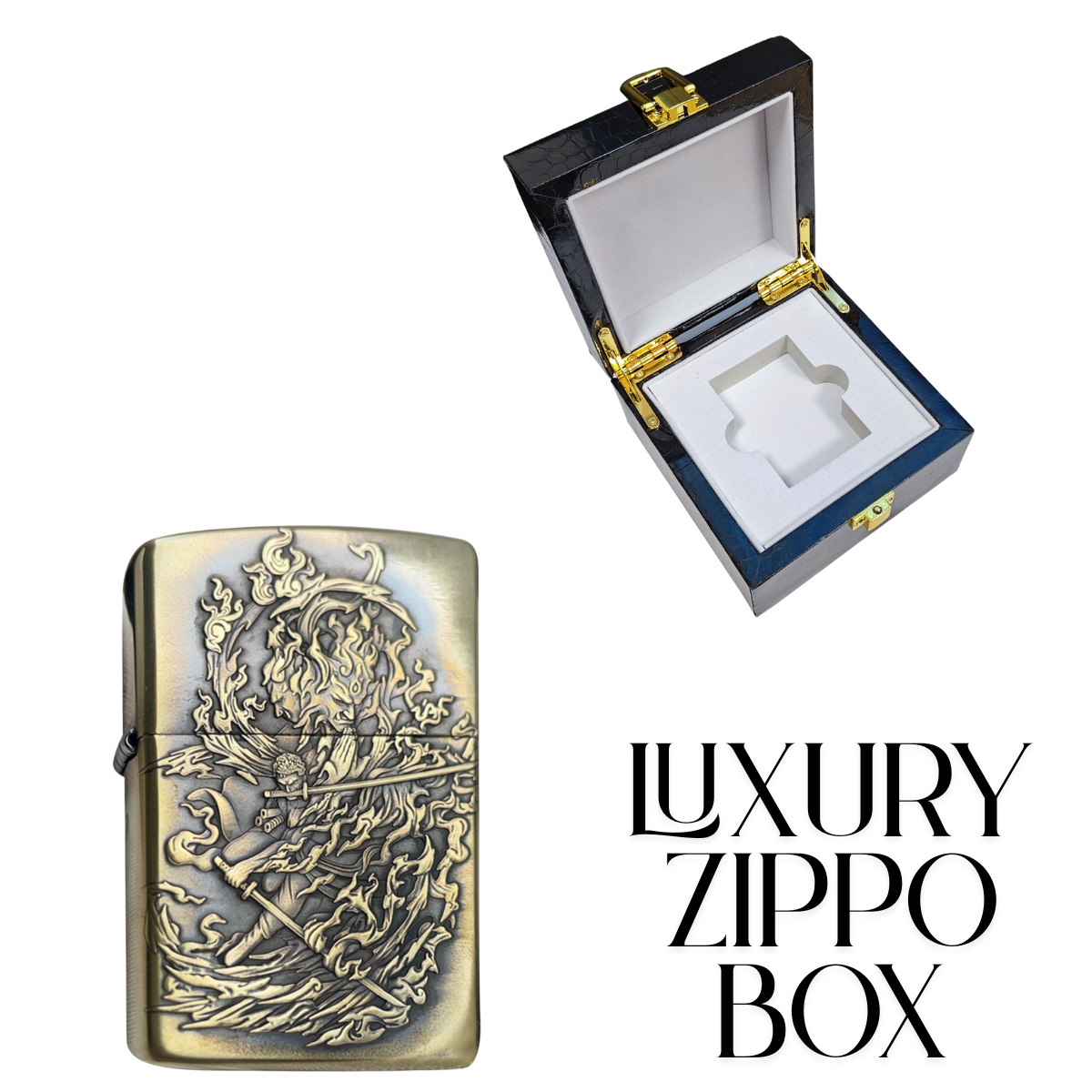 Ror.on.oa Zo.ro Zippo Lighter 3D Relief, Dual-Side, 2025 Edition