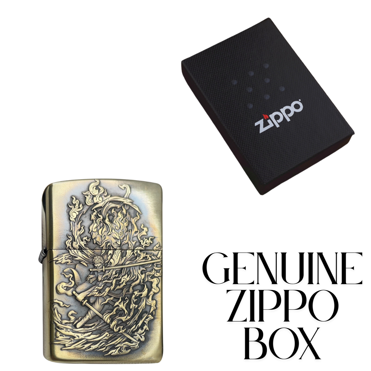 Ror.on.oa Zo.ro Zippo Lighter 3D Relief, Dual-Side, 2025 Edition