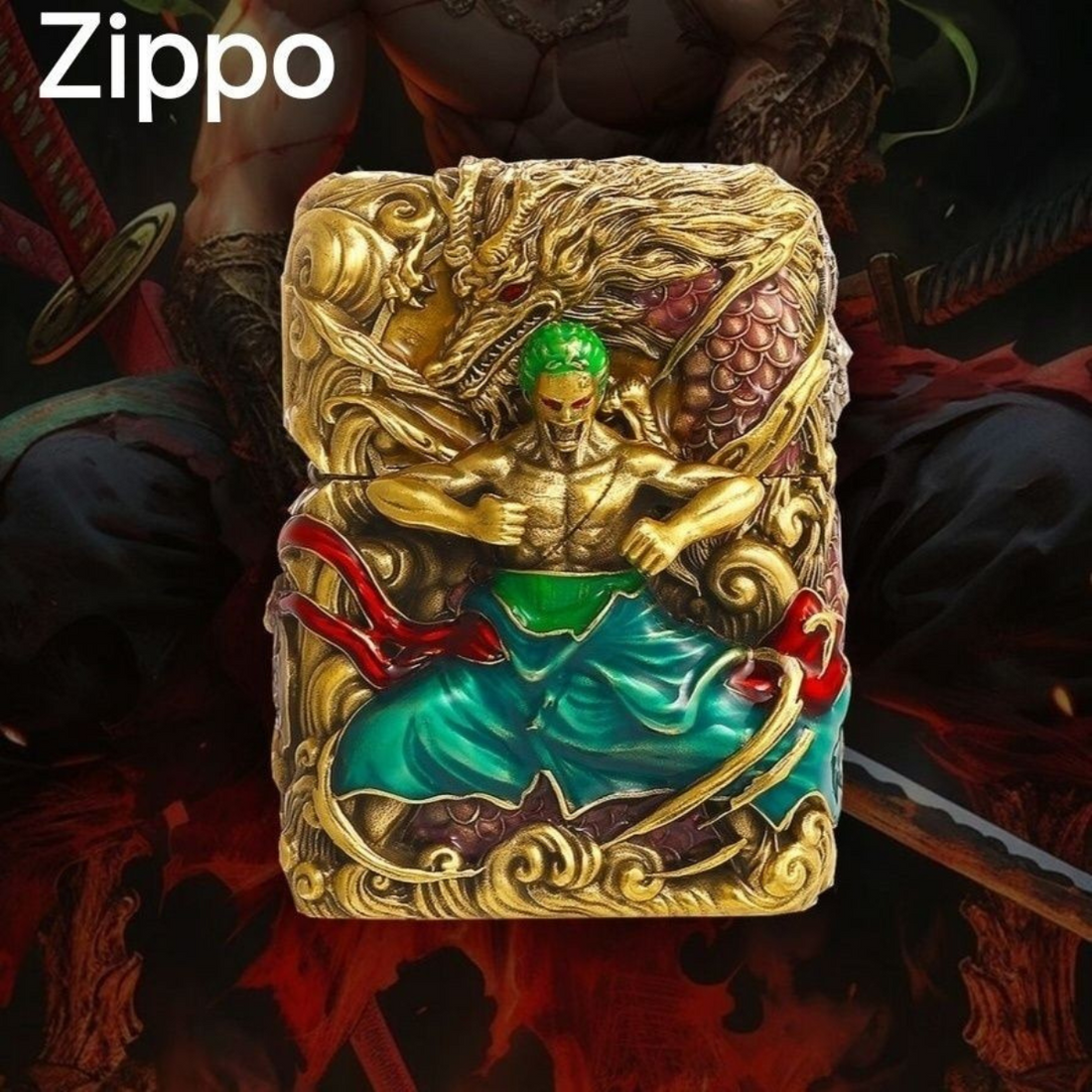 Ro.ro.noa Zo.ro Zippo Lighter, Limited Edition, Heavy Armor, Luminous