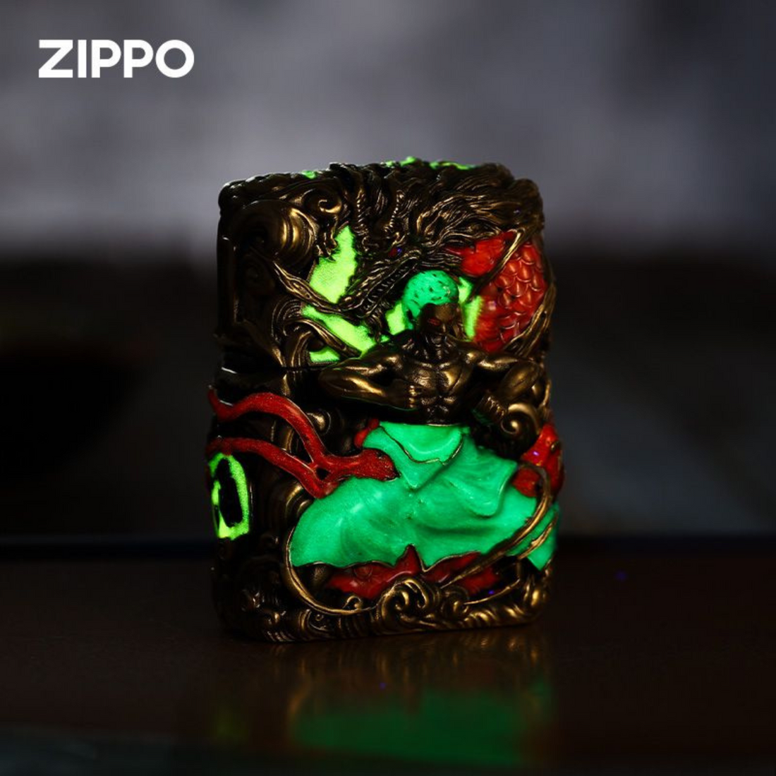 Ro.ro.noa Zo.ro Zippo Lighter, Limited Edition, Heavy Armor, Luminous