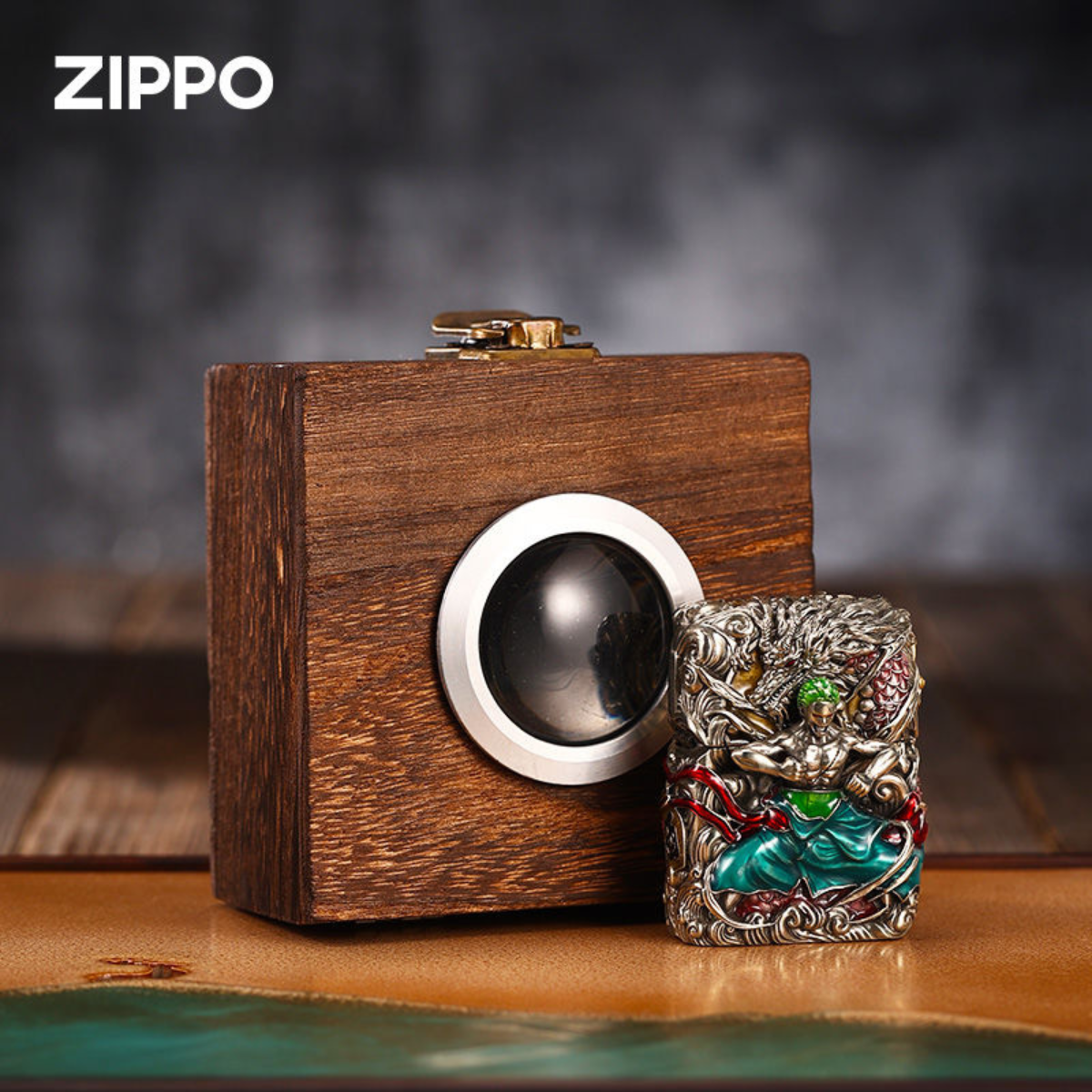 Ro.ro.noa Zo.ro Zippo Lighter, Limited Edition, Heavy Armor, Luminous