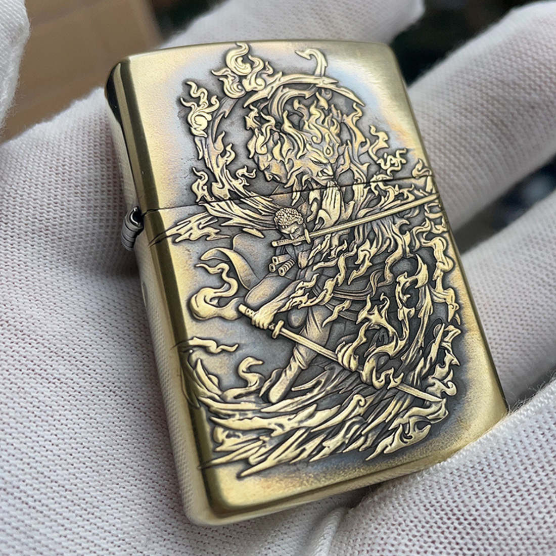 Ror.on.oa Zo.ro Zippo Lighter 3D Relief, Dual-Side, 2025 Edition