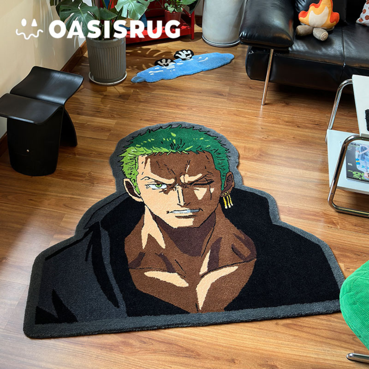 Pre Sale / Made To Order Z.oro One Pi.ece Rug – Handmade Tufted Anime Carpet for Fans