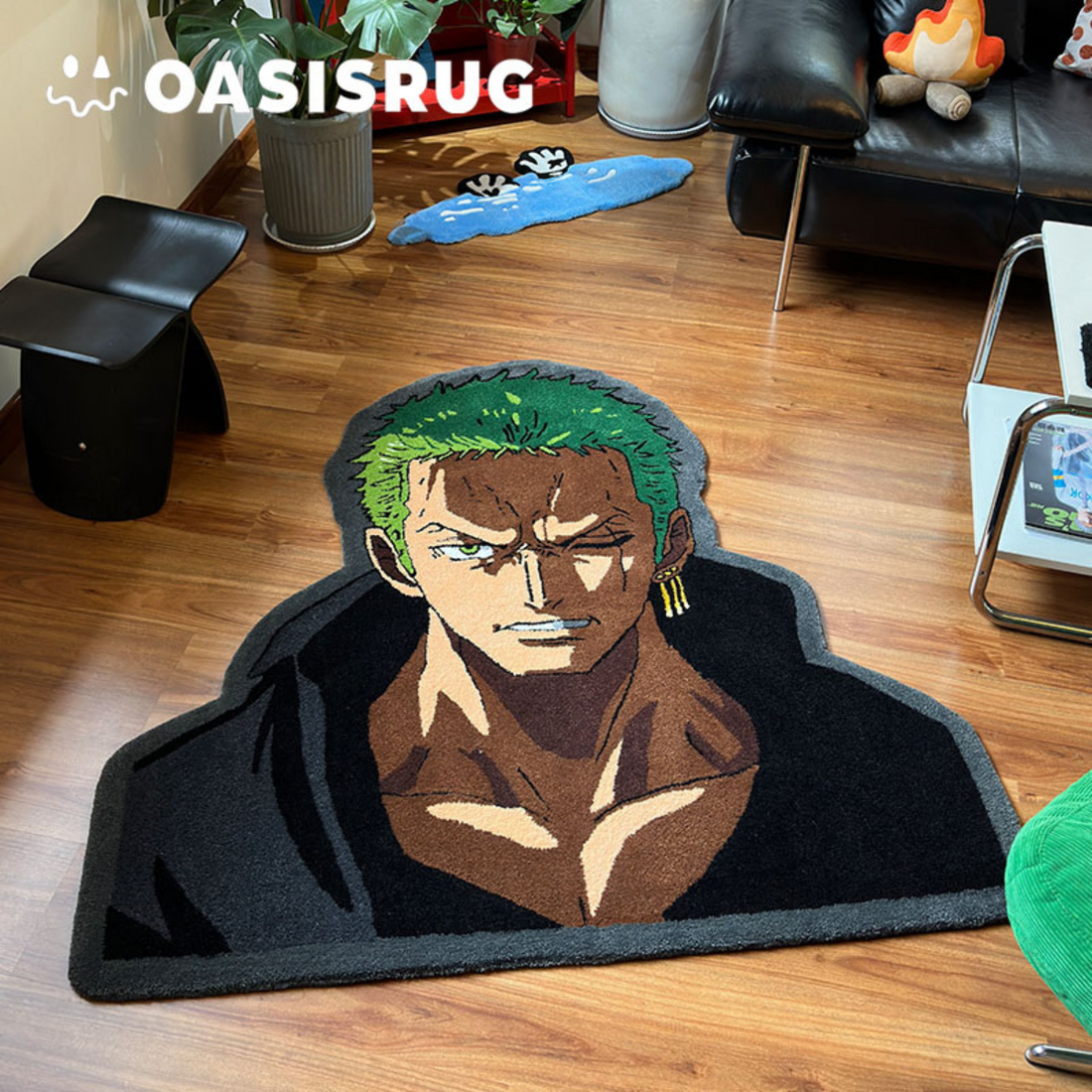Pre Sale / Made To Order Z.oro One Pi.ece Rug – Handmade Tufted Anime Carpet for Fans