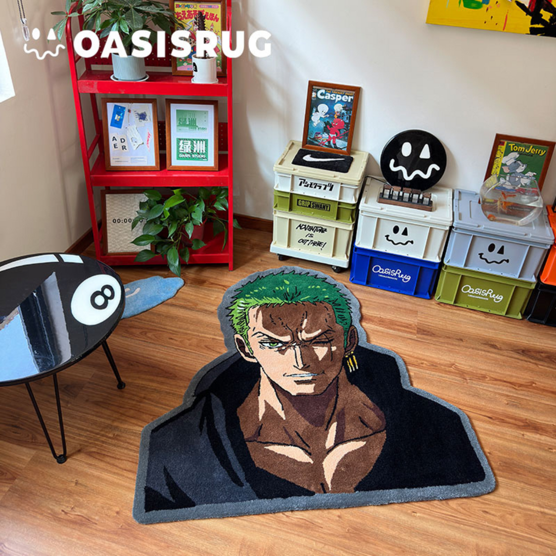 Pre Sale / Made To Order Z.oro One Pi.ece Rug – Handmade Tufted Anime Carpet for Fans