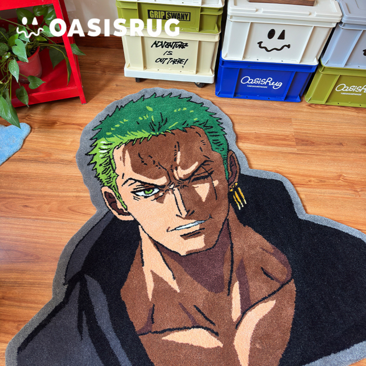 Pre Sale / Made To Order Z.oro One Pi.ece Rug – Handmade Tufted Anime Carpet for Fans