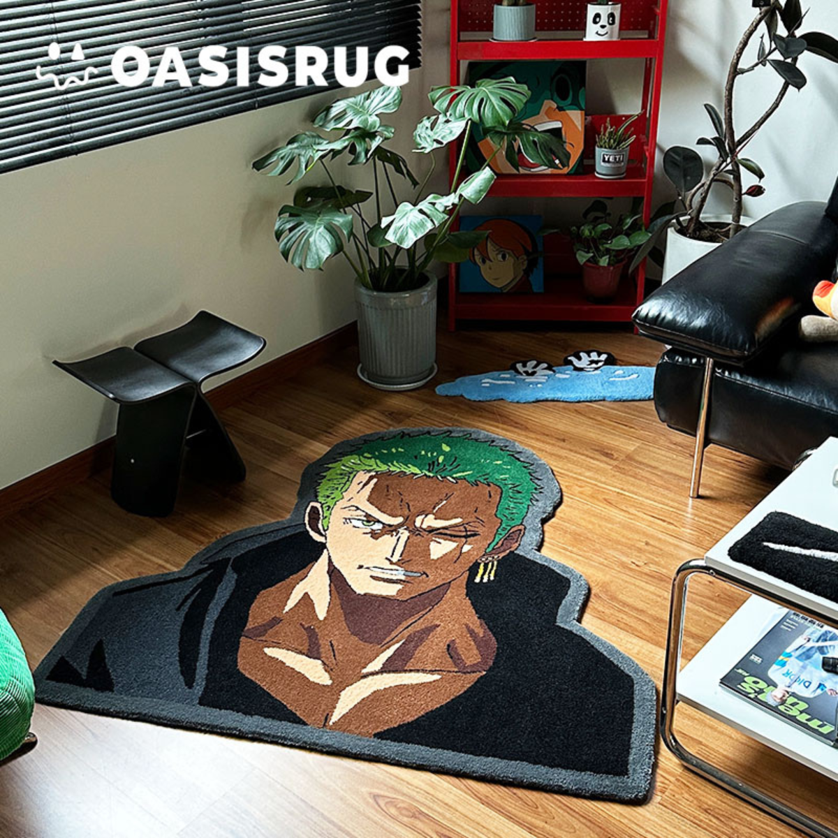 Pre Sale / Made To Order Z.oro One Pi.ece Rug – Handmade Tufted Anime Carpet for Fans
