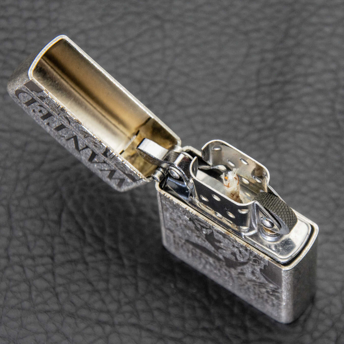 Ro.ro.noa Zo.ro Wanted Poster Zorro Lighter Antique Silver