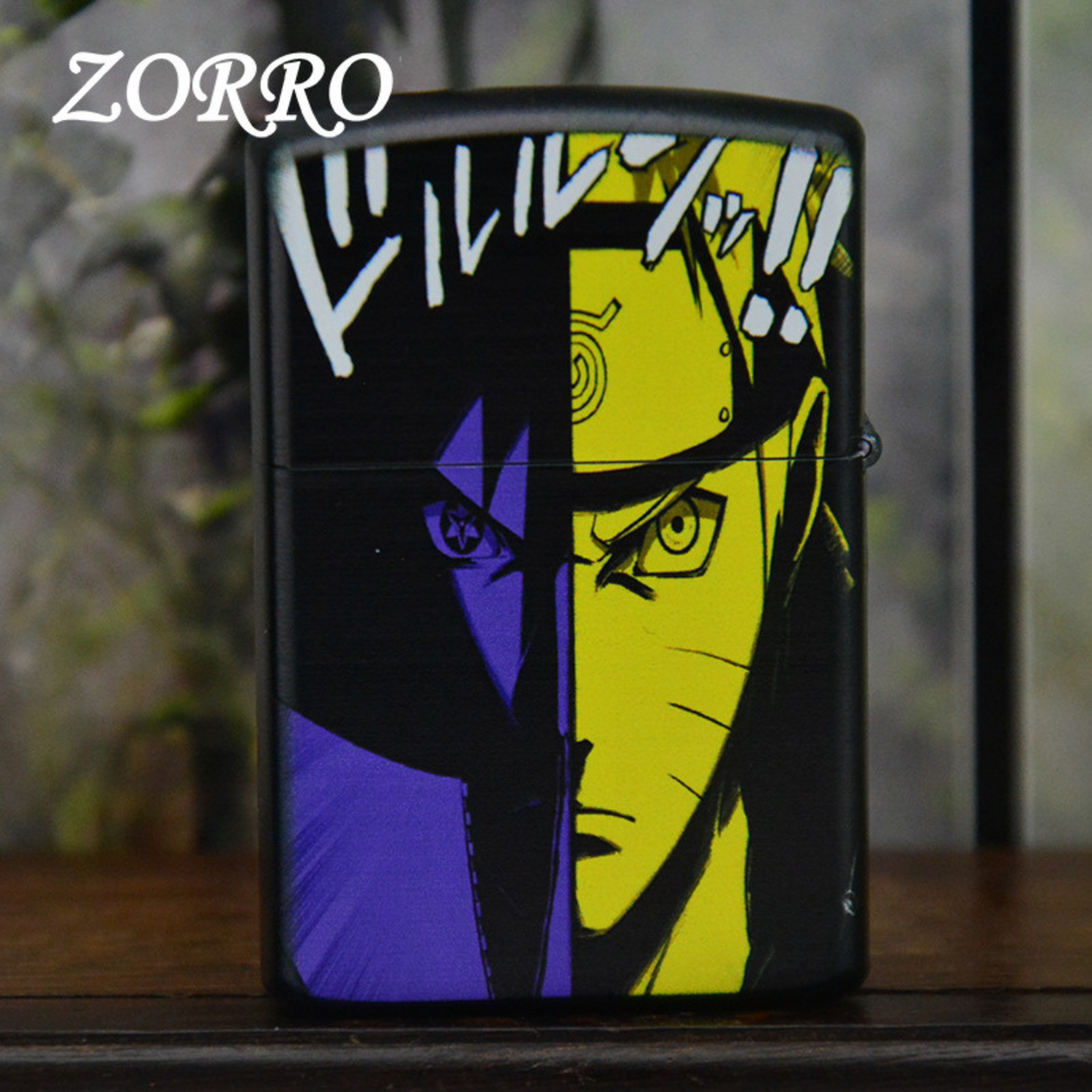 Sas.u.ke U.ch.iha Custom Lighter – Zorro 3D Naruto Design, Sharingan & Rinnegan