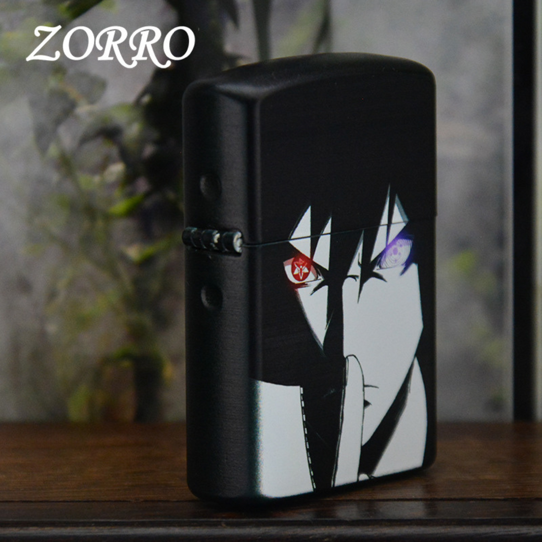 Sas.u.ke U.ch.iha Custom Lighter – Zorro 3D Naruto Design, Sharingan & Rinnegan