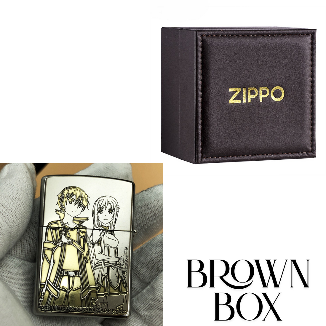 Sword Art Online Engraved Zippo Lighter – Floral Design