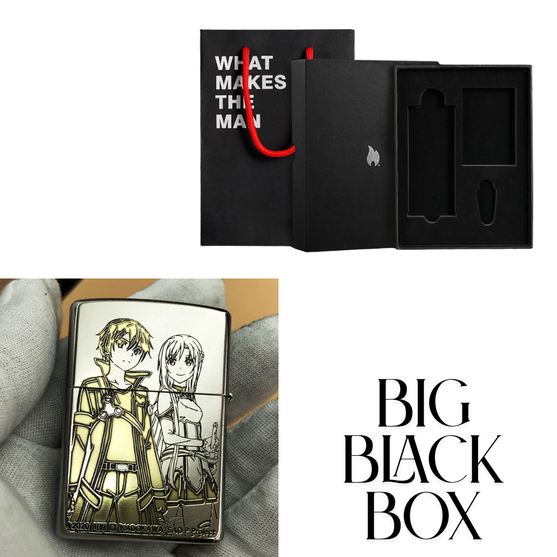 Sword Art Online Engraved Zippo Lighter – Floral Design