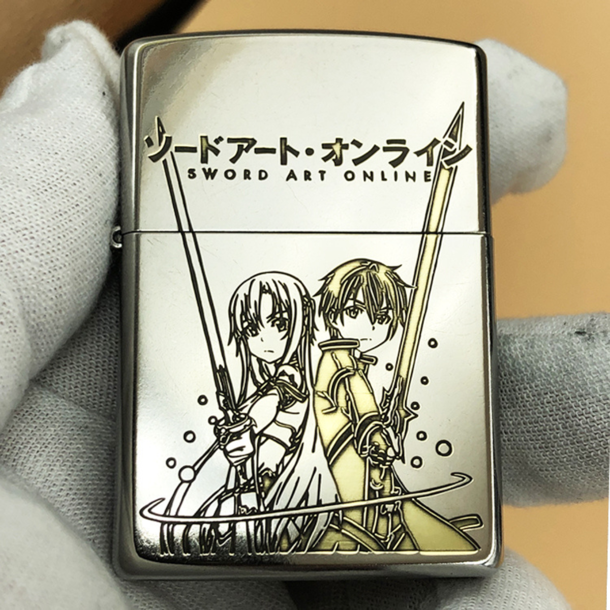 Sword Art Online Engraved Zippo Lighter – Floral Design