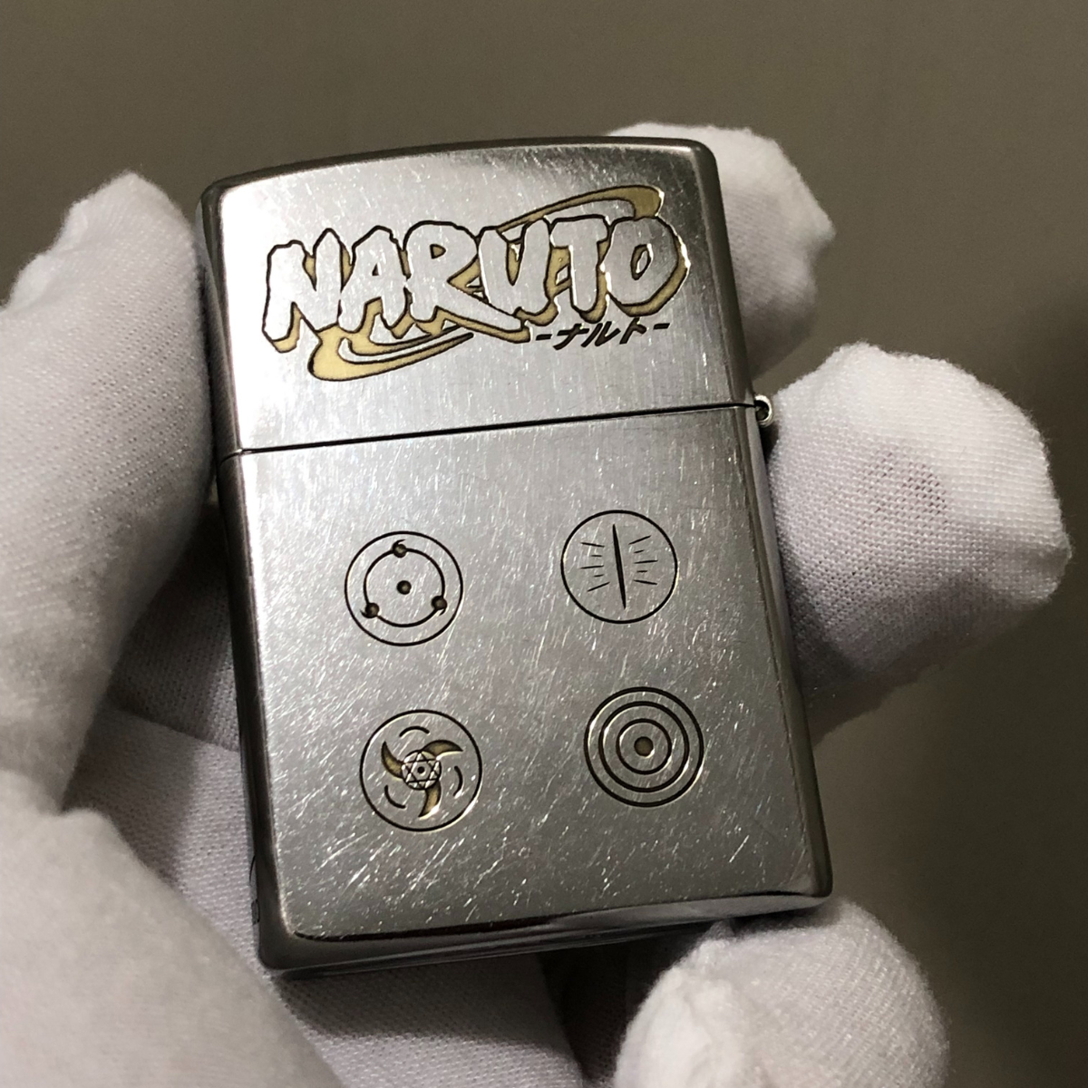 N.aru.to Zippo Lighter Silver Matte – Deep Engraved Team 7